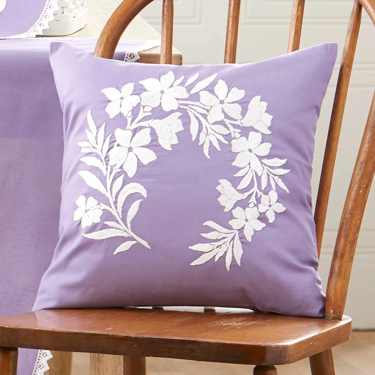 Nob Hill Soft Violet Pillow Cover Stamped Embroidery Kit 1 Nob Hill Soft Violet Pillow Cover Stamped Embroidery Kit