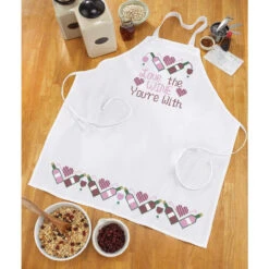 Herrschners Love The Wine You're With Apron Stamped Cross-Stitch