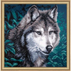 Collection D'Art Gray Wolf Stamped Cross-Stitch Kit