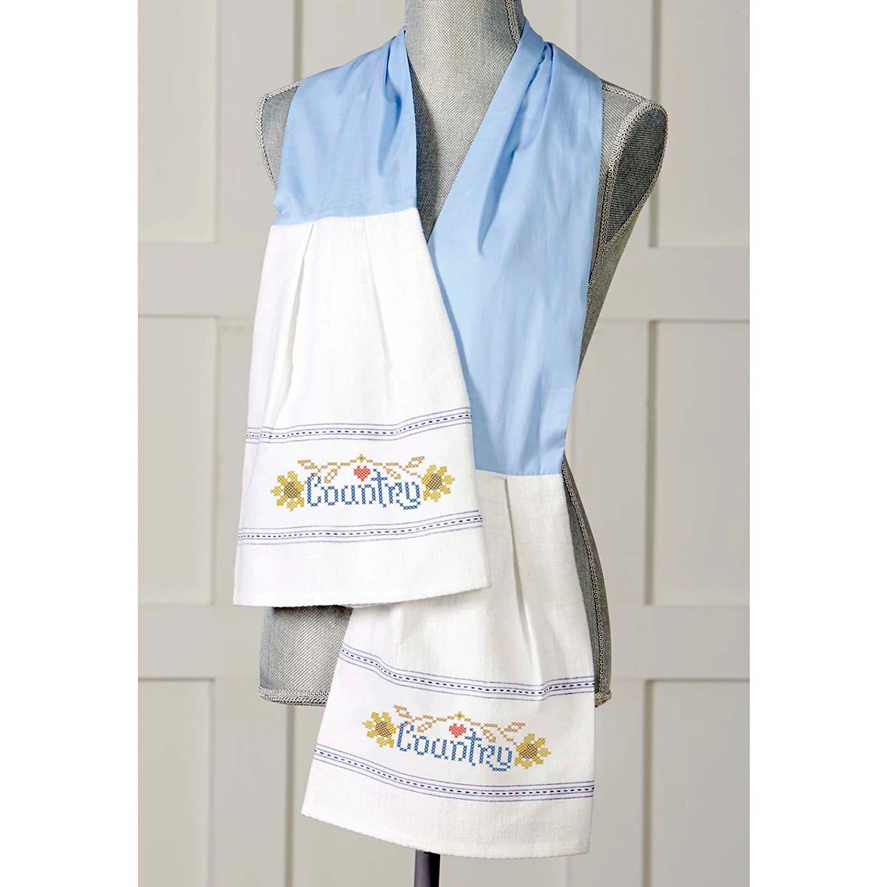 Herrschners Country Kitchen Scarf Stamped Cross-Stitch Kit 1 Herrschners Country Kitchen Scarf Stamped Cross-Stitch Kit