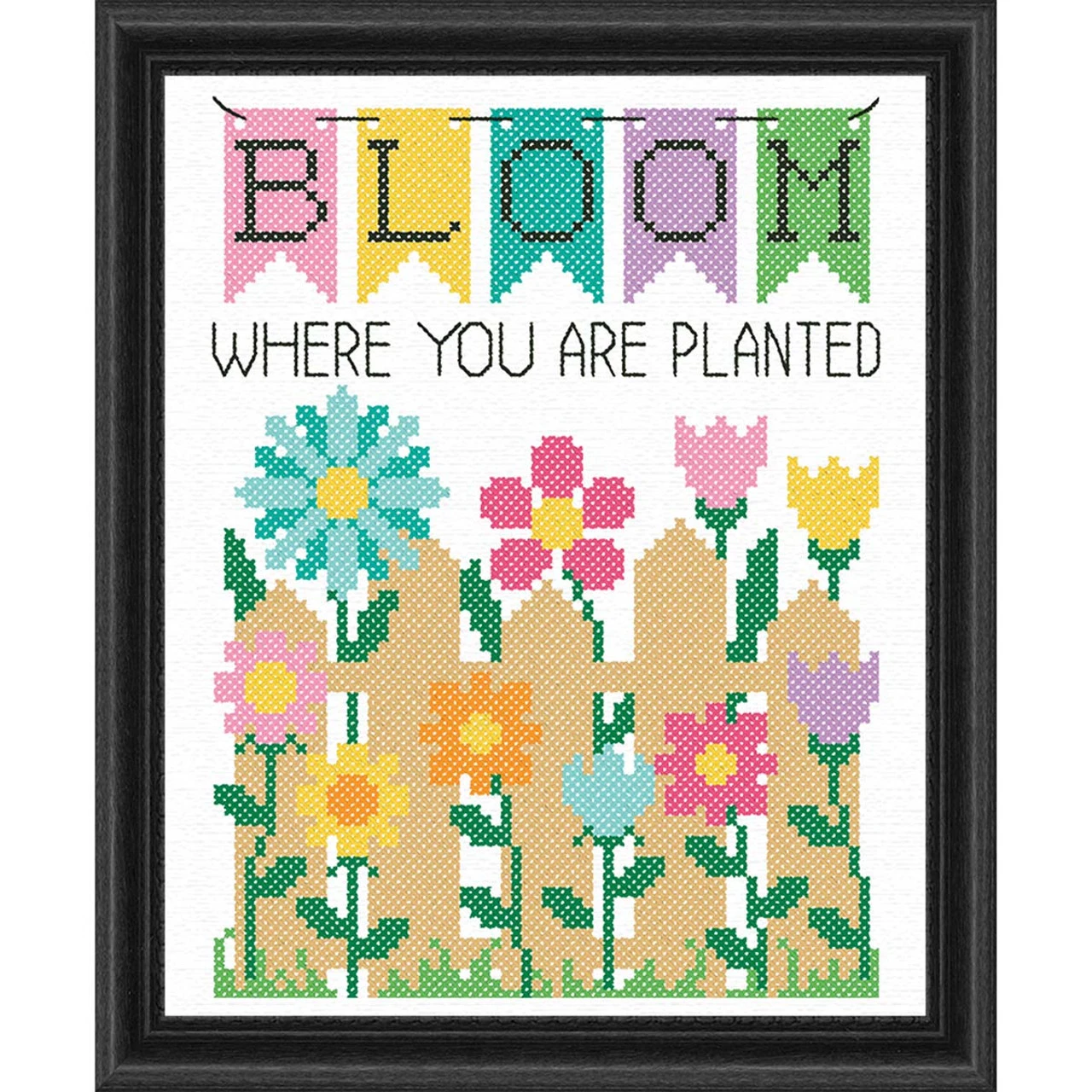 Herrschners Bloom Where You're Planted Stamped Cross-Stitch Kit 1 Herrschners Bloom Where You're Planted Stamped Cross-Stitch Kit