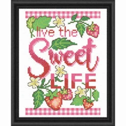 Herrschners Live The Sweet Life Picture Stamped Cross-Stitch Kit