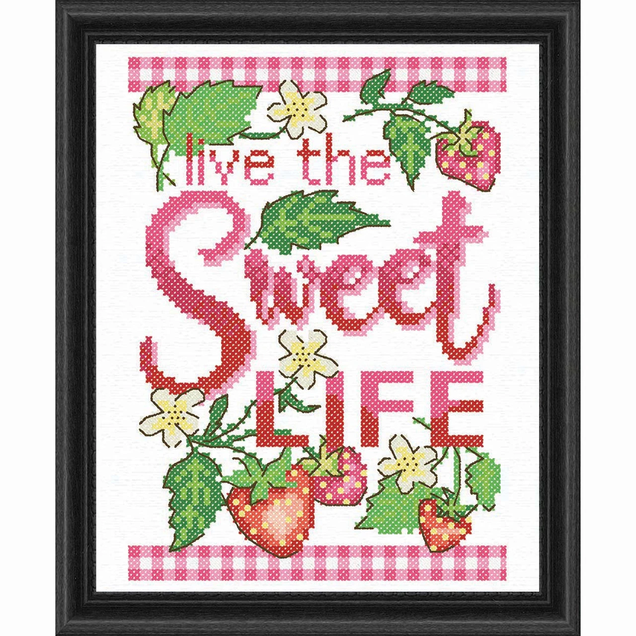 Herrschners Live The Sweet Life Picture Stamped Cross-Stitch Kit 1 Herrschners Live The Sweet Life Picture Stamped Cross-Stitch Kit