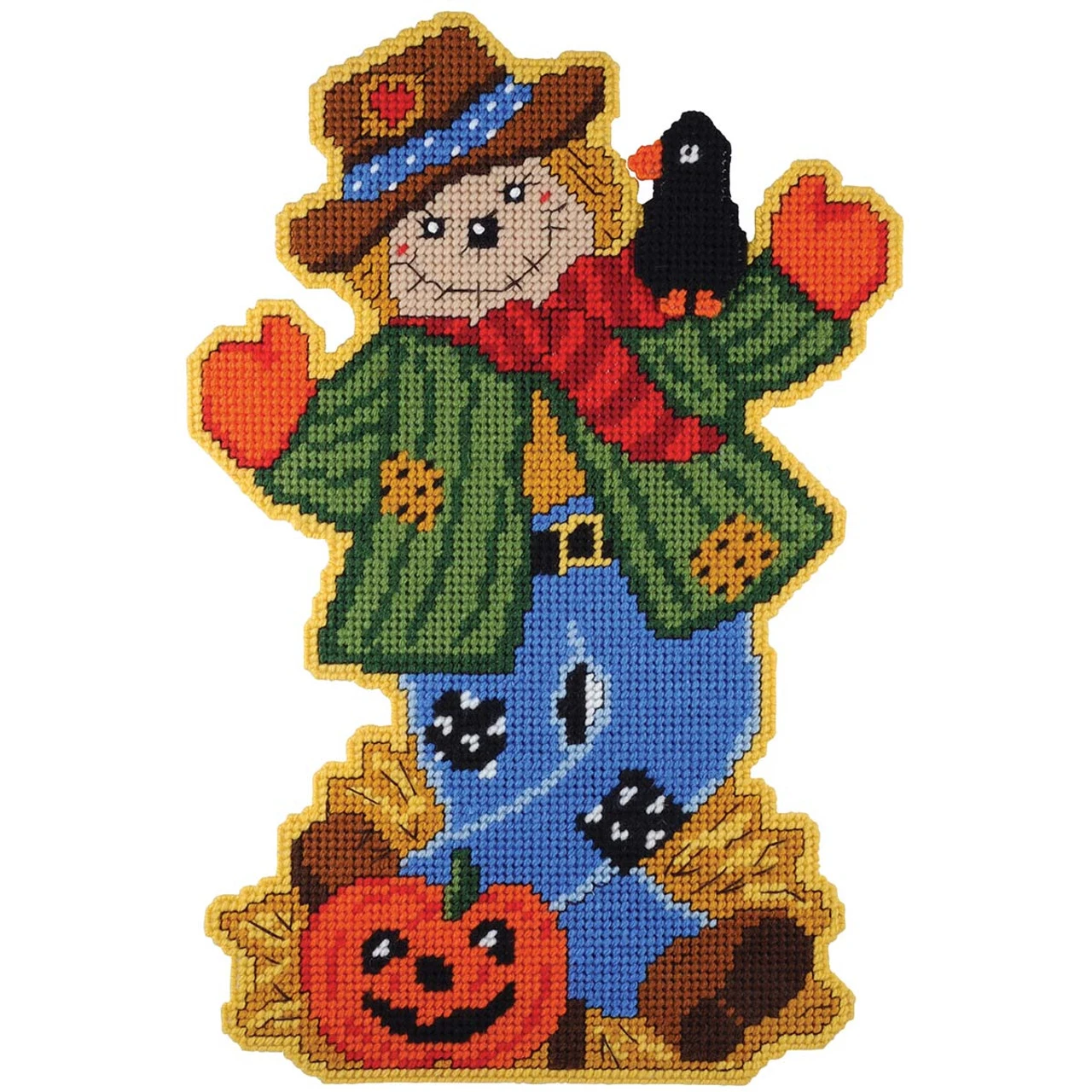 Herrschners Scarecrow Wall Hanging Plastic Canvas Kit 1 Herrschners Scarecrow Wall Hanging Plastic Canvas Kit
