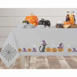 Herrschners Creep It Real Tablecloth Stamped Cross-Stitch