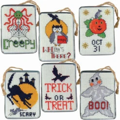 Herrschners Spooky Kooky Ornaments Counted Cross-Stitch Kit