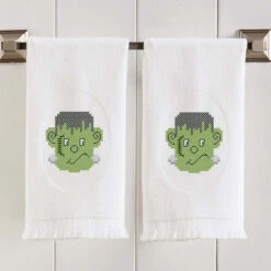 Herrschners Frankie Terry Towel Pair Stamped Cross-Stitch