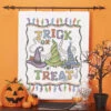Herrschners Witch's Hats Lap Quilt Top Stamped Cross-Stitch Kit