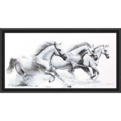 Luca-S White Horses Counted Cross-Stitch Kit