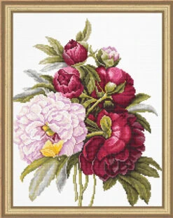 Luca-S Bouquet With Peonies Counted Cross-Stitch Kit