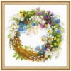 RIOLIS Wreath With Bird Cherry Counted Cross-Stitch Kit