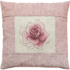 Luca-S Rose Pillow Cover Counted Cross-Stitch Kit