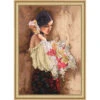 Dimensions Woman With Bouquet Counted Cross-Stitch Kit
