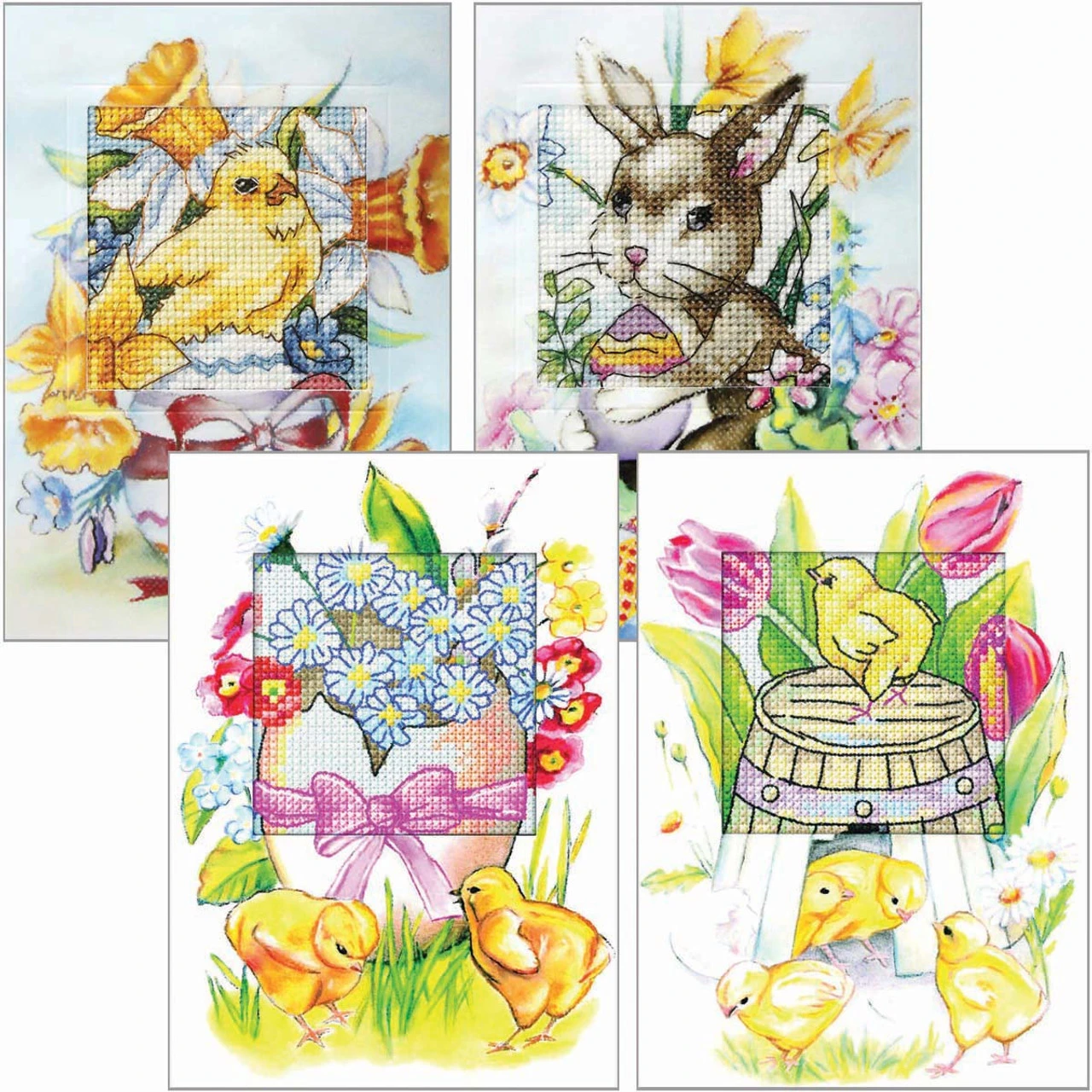 Orchidea Happy Easter Greeting Cards, Set Of 4 Counted Cross-Stitch Kit 1 Orchidea Happy Easter Greeting Cards, Set Of 4 Counted Cross-Stitch Kit