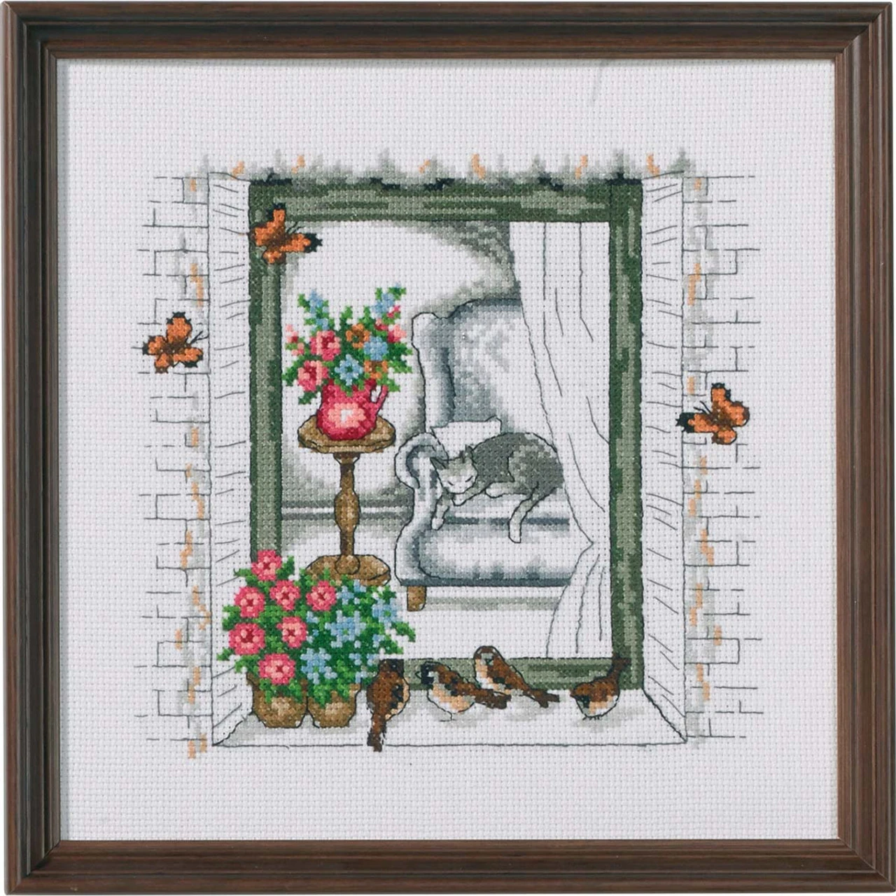 Permin Summer Window Counted Cross-Stitch Kit 1 Permin Summer Window Counted Cross-Stitch Kit