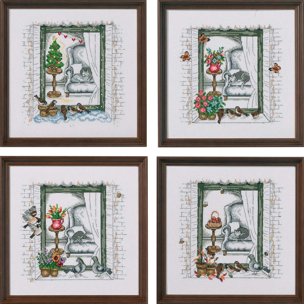Permin Seasonal Windows Counted Cross-Stitch Kit 1 Permin Seasonal Windows Counted Cross-Stitch Kit