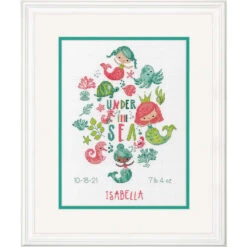 Dimensions Under The Sea Birth Record Counted Cross-Stitch Kit