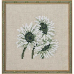 Permin Sunflowers On Linen Counted Cross-Stitch Kit