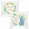 Herrschners Flower Child & Live Wild Pillow Cover Set Counted Cross-Stitch