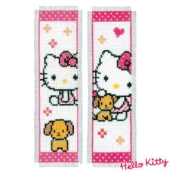 Vervaco Hello Kitty With Dog Bookmarks Counted Cross-Stitch Kit