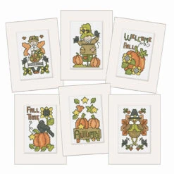 Herrschners Fall Extravaganza Cards Counted Cross-Stitch Kit