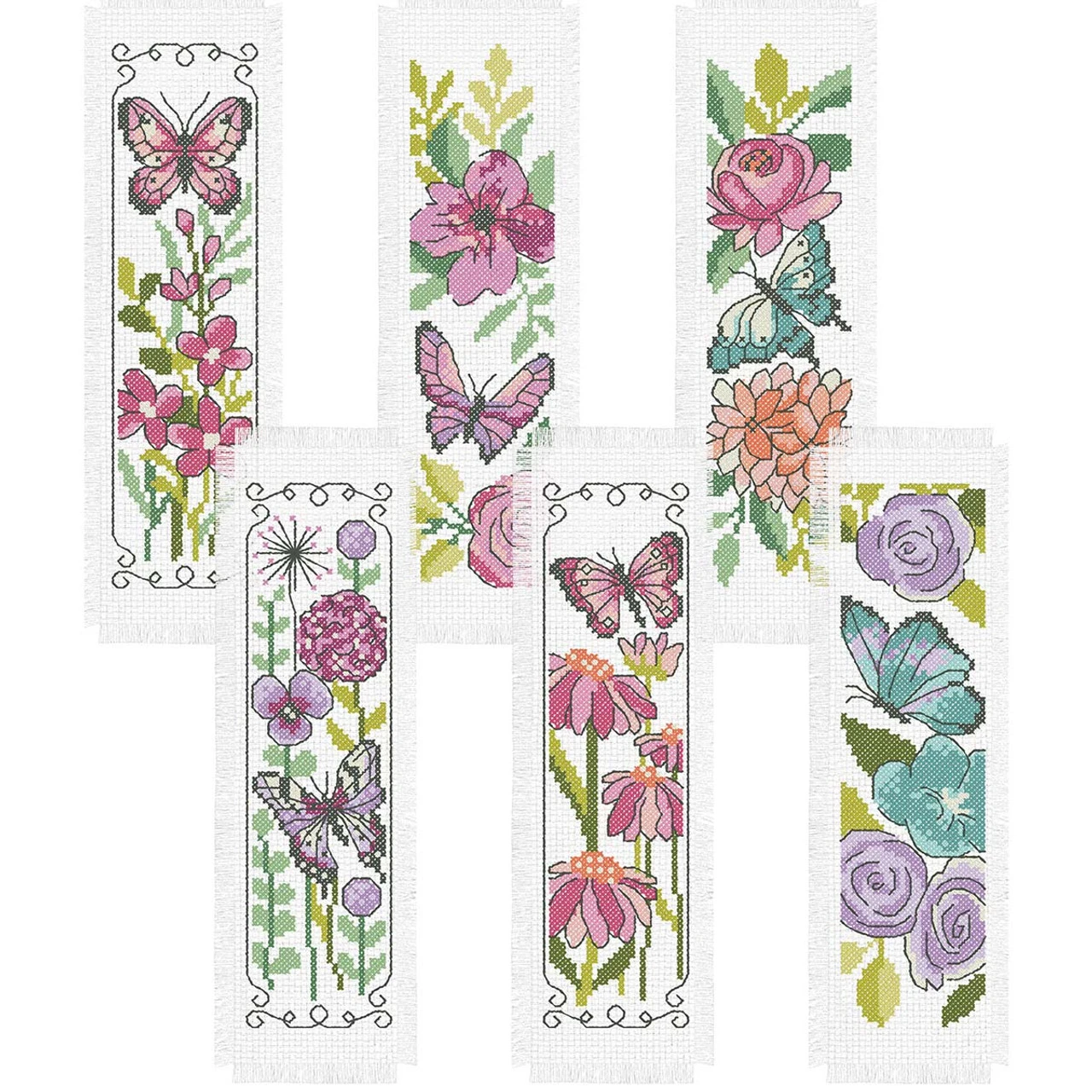 Herrschners Butterfly Beauties Bookmarks Counted Cross-Stitch Kit 1 Herrschners Butterfly Beauties Bookmarks Counted Cross-Stitch Kit