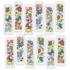 Herrschners Brilliant Butterfly Bookmarks Counted Cross-Stitch Kit