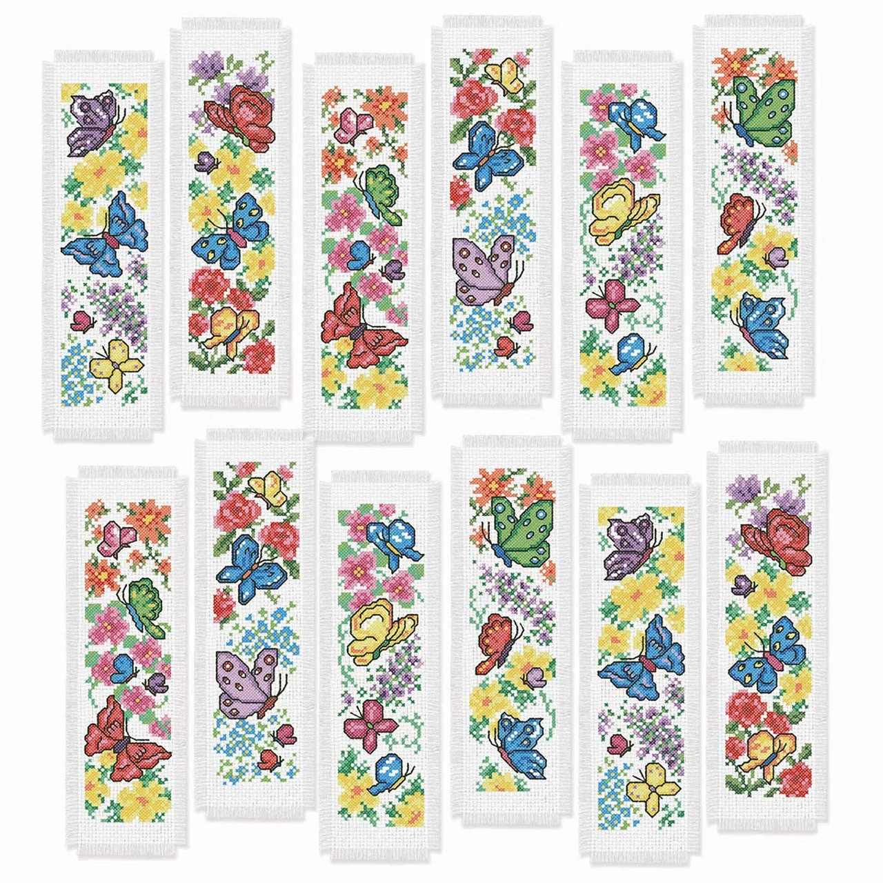 Herrschners Brilliant Butterfly Bookmarks Counted Cross-Stitch Kit 1 Herrschners Brilliant Butterfly Bookmarks Counted Cross-Stitch Kit