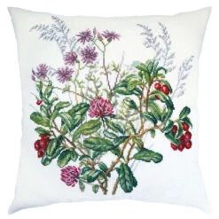 Vervaco Forest Bouquet Pillow Cover Counted Cross-Stitch Kit