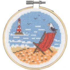 Permin Seagulls II Hoop Counted Cross-Stitch Kit
