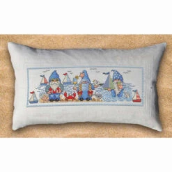 Nob Hill Summer Gnome Pillow Cover Counted Cross-Stitch Kit