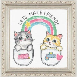 Letistitch Let's Make Friends! Counted Cross-Stitch Kit