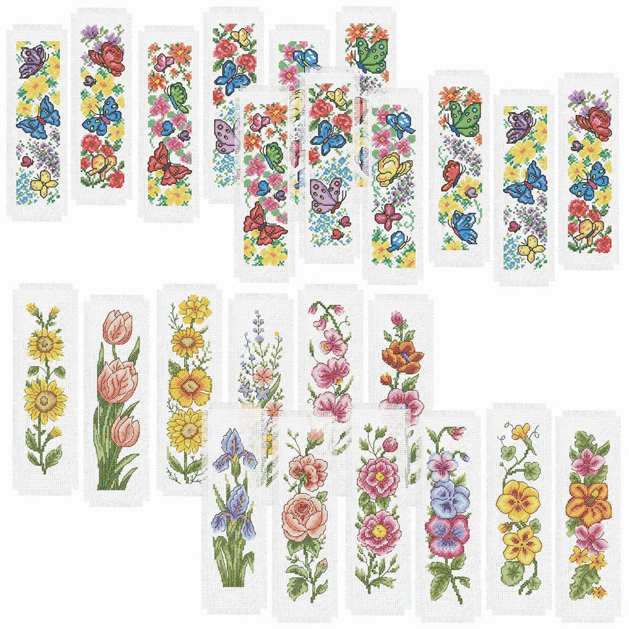 Herrschners Butterflies & Flora Bookmark Set Counted Cross-Stitch 1 Herrschners Butterflies & Flora Bookmark Set Counted Cross-Stitch