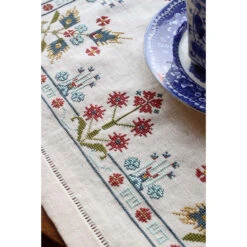 Avlea Folk Embroidery Blue Larkspur Table Topper Counted Cross-Stitch Kit -Stitch Mastery 188925 3 59887.1693426344