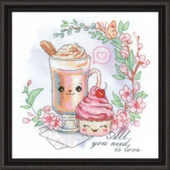 RIOLIS Sweethearts' Coffee Counted Cross-Stitch Kit