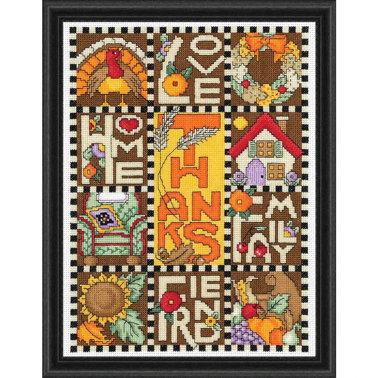 Imaginating Inc. Thanksgiving Sampler Counted Cross-Stitch Kit 1 Imaginating Inc. Thanksgiving Sampler Counted Cross-Stitch Kit