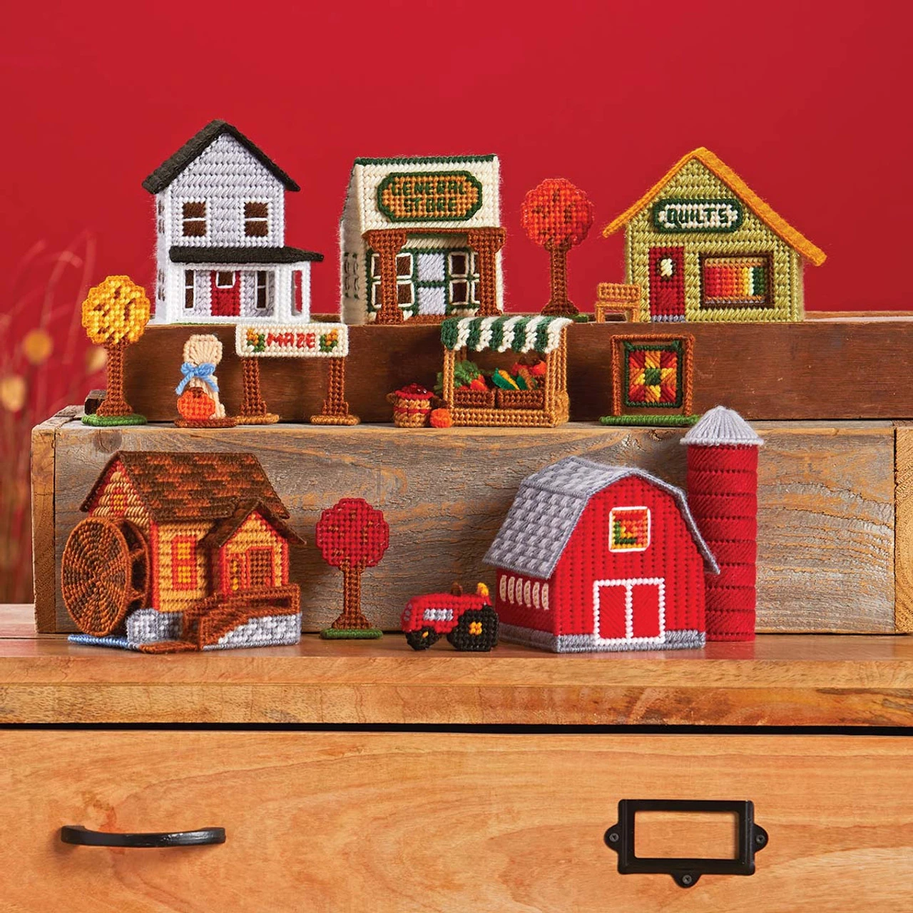 Herrschners Harvest Village Plastic Canvas Kit 1 Herrschners Harvest Village Plastic Canvas Kit