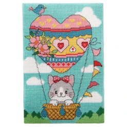 Herrschners Lovely Kitten Wall Hanging Plastic Canvas Kit