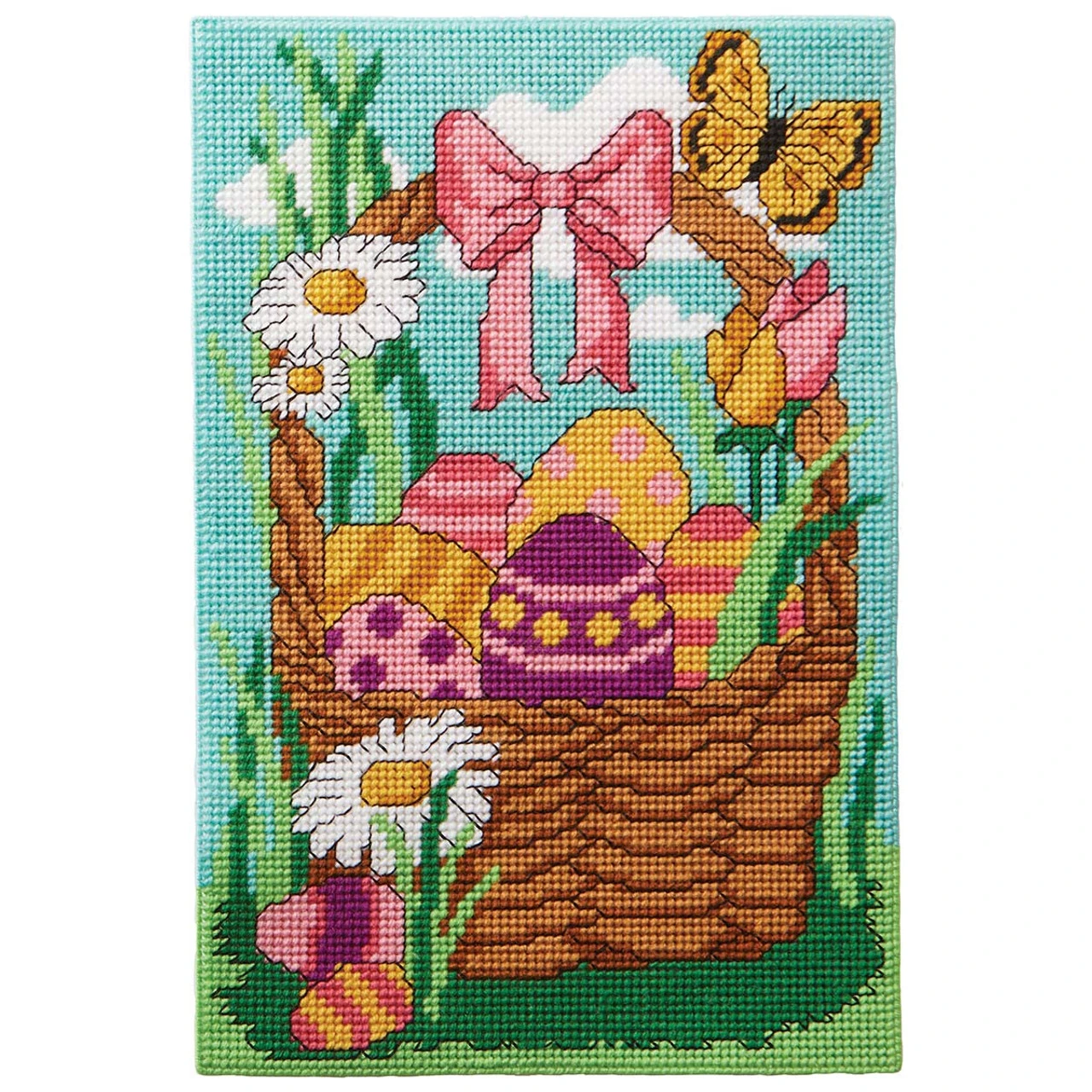 Herrschners Springtime Surprise Wall Hanging Plastic Canvas Kit 1 Herrschners Springtime Surprise Wall Hanging Plastic Canvas Kit