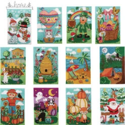 Herrschners Monthly Wall Hanging Plastic Canvas Set