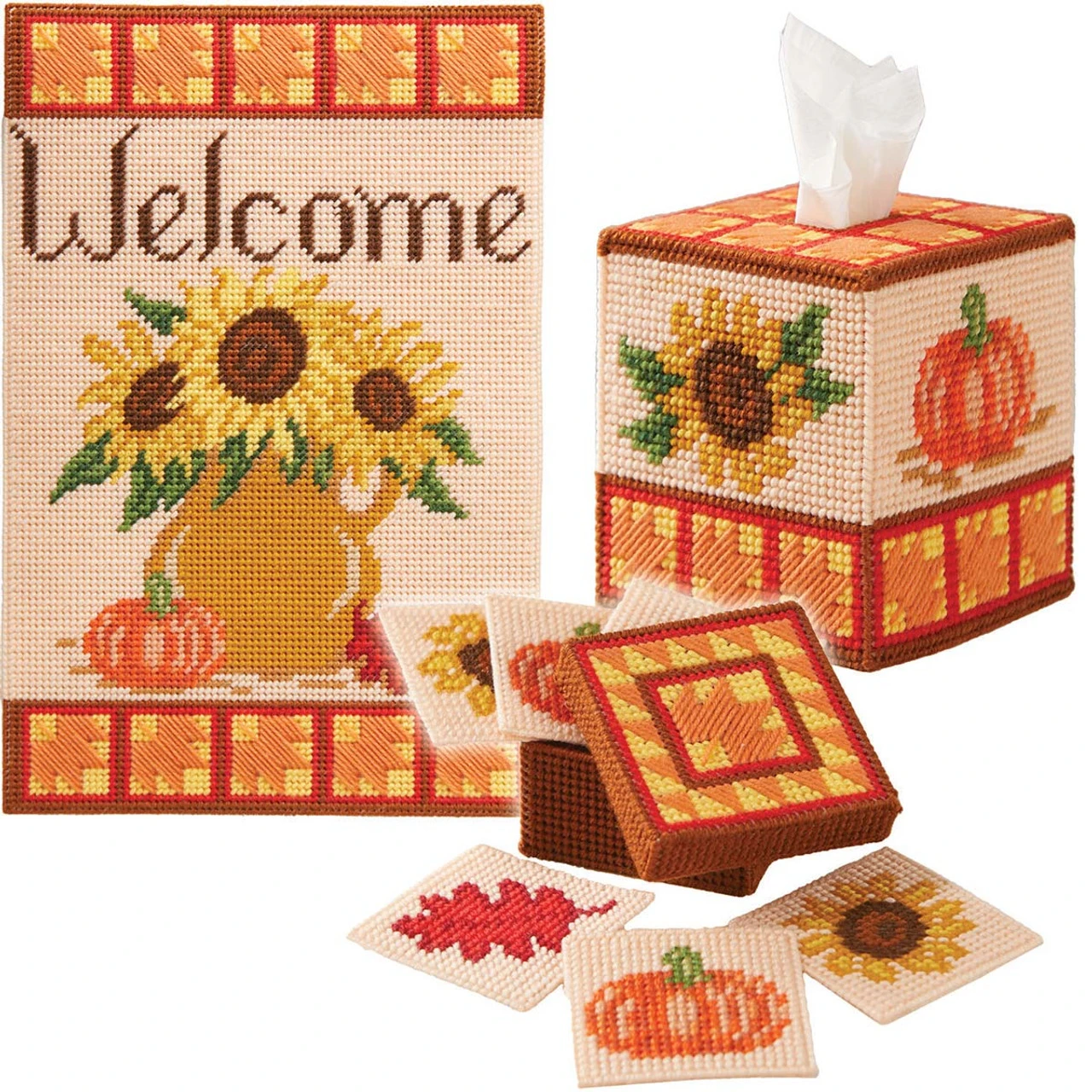 Fall Welcome Set Plastic Canvas 1 Fall Welcome Set Plastic Canvas