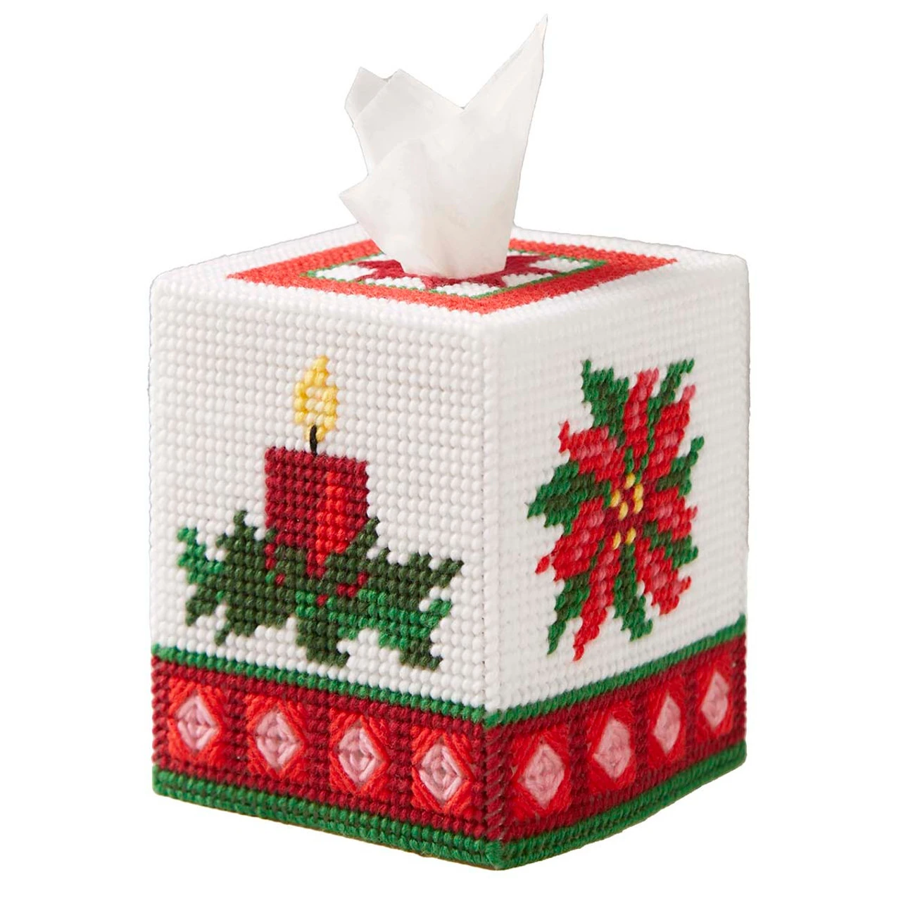 Herrschners Winter Welcome Tissue Box Plastic Canvas Kit 2 Herrschners Winter Welcome Tissue Box Plastic Canvas Kit - Image 2