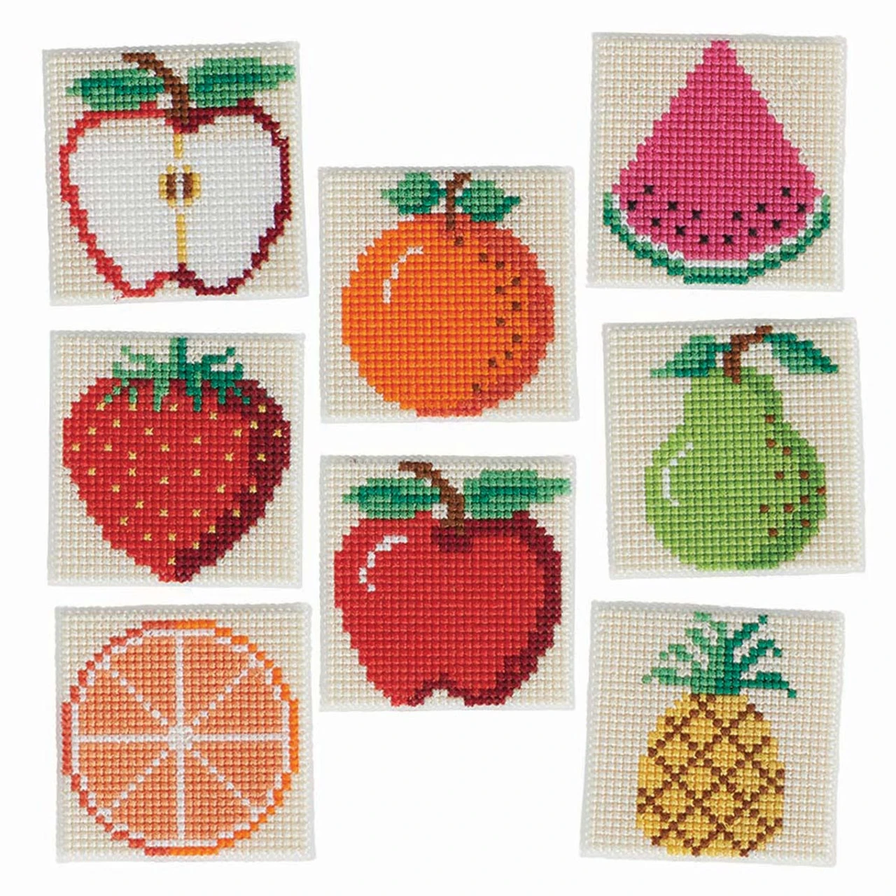 Herrschners Fancy Fruit Magnets Counted Cross-Stitch Kit 1 Herrschners Fancy Fruit Magnets Counted Cross-Stitch Kit
