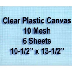 10-Mesh Clear Plastic Canvas Sheets, Set Of 6