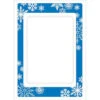 Herrschners Tri-fold Card Set Of 12 - Blue Snowflake Counted Cross-Stitch
