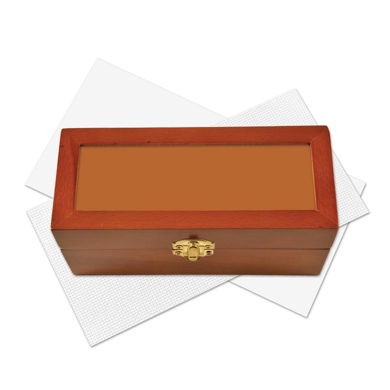 Herrschners Wooden Floss Box And Fabric Stamped Embroidery 1 Herrschners Wooden Floss Box And Fabric Stamped Embroidery