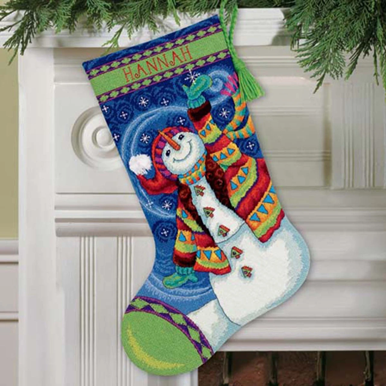 Dimensions Happy Snowman Stocking Needlepoint Kit 1 Dimensions Happy Snowman Stocking Needlepoint Kit