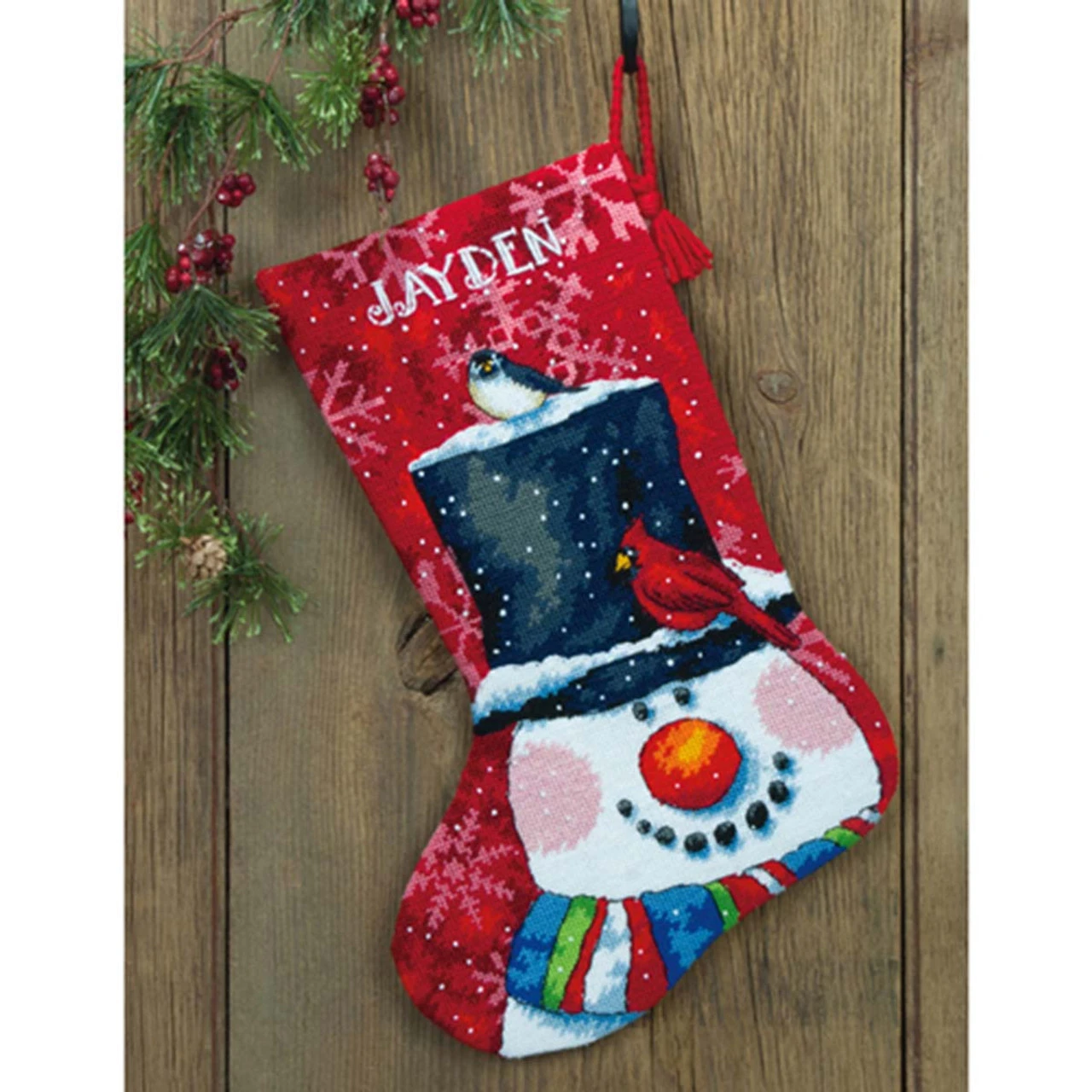 Dimensions Snowman And Friends Stocking Needlepoint Kit 1 Dimensions Snowman And Friends Stocking Needlepoint Kit