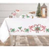 Craftways Elegant Candy Cane Tablecloth Stamped Cross-Stitch