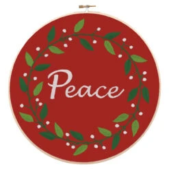 Herrschners Winter Wreaths Hoops Stamped Embroidery Kit -Stitch Mastery 540278 3 44817.1693462907
